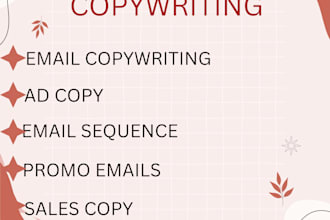 write email sequence sales page ad copy and email campaigns