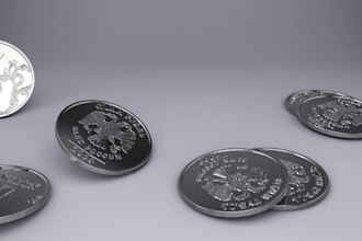 sculpt printable coin 3d model, jewelry, medallion,  base on your reference