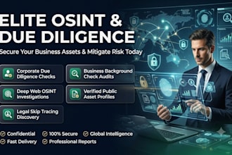 do corporate due diligence, osint background check
