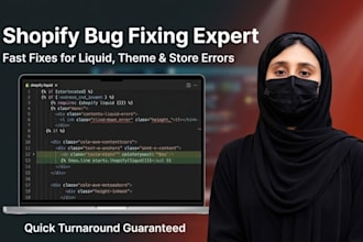 do shopify liquid development and fix shopify bugs