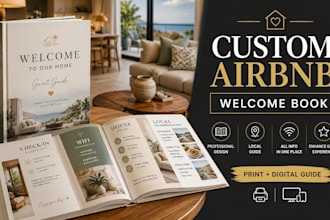 design a custom airbnb welcome book for your vacation rental