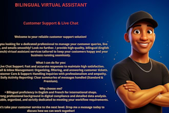 be your bilingual virtual assistant for customer support and chat
