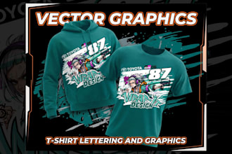 do custom t shirts in vector graphic, ai to vector