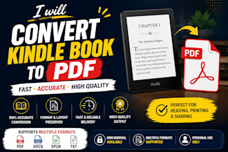 convert kindle book to PDF