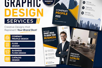 design business flyer, company profile booklet or catalog
