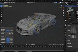 do 3d vehicle rigging in blender for any car truck or motorcycle
