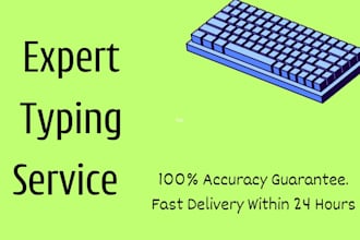 do expert typing job and fast data entry work