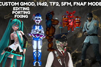 create custom l4d2 maps and gmod models port mmd, fnaf, sfm, tf2 and playermodel