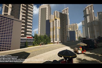 build a massive open world city environment in unity