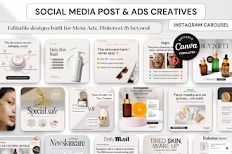 design social media posts instagram carousel facebook post carousel design