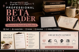 beta read your book and provide honest feedback