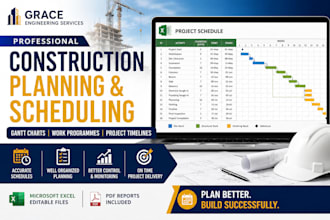 create professional construction schedules, gantt charts, and work programme