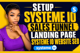 setup systeme io sales funnel systeme io landing page systeme io website seo