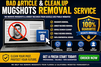 do reputation management negative links articles mugshots removal or suppress