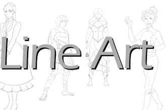 create character or creature lineart
