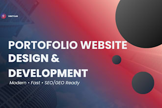 design and develop a modern portfolio website