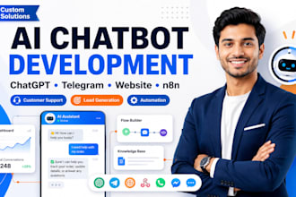 build an ai chatbot for telegram, website or business