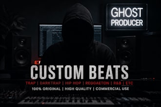 produce a custom dark trap type beat