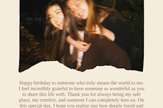 design a minimalist and aesthetic birthday card
