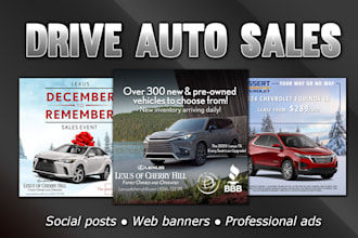 design eye catching car dealership ad banners for you