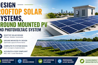 design rooftop solar systems, ground mounted pv and photovoltaic system