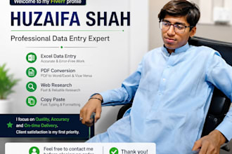 do expert data entry, ms excel, word, and power point