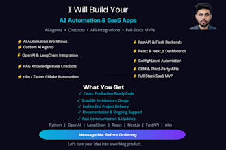 build ai automation agents and full stack ai saas apps