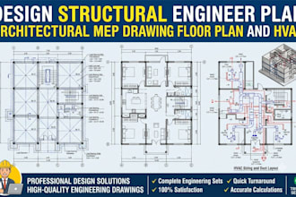design structural engineer plan architectural mep  drawing floor plan and hvac