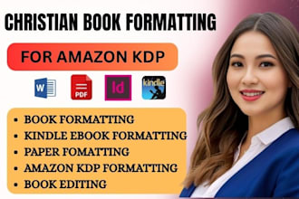 do christian book formatting, amazon KDP formatting and publishing
