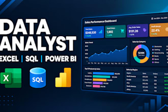 be your expert data analyst using sql excel and power bi