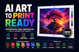 prepare ai generated artwork for professional printing