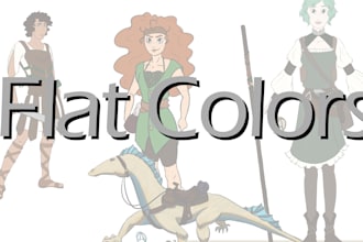 create digital art with flat colors