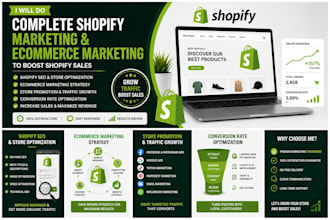 do complete shopify marketing and ecommerce marketing to boost shopify sales