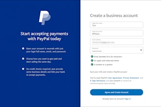 create paypal business account, wise, stripe, skrill and payment gateway