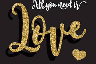 cerate luxury feminine beauty love, gold sale glitter logo