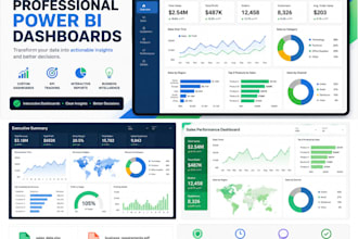 create professional power bi dashboards and reports