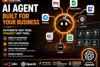 build custom ai agents using n8n, openai and apis