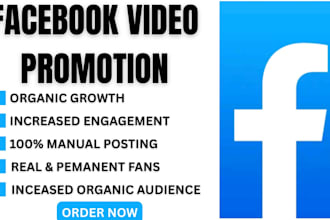 do professional facebook video promotion for organic growth using ads