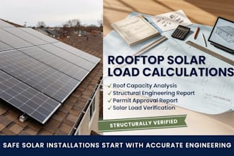 provide rooftop solar structural load calculations and permit approval report