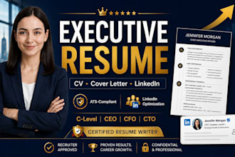 edit, rewrite executive CV, resume, cover letter, linkedin