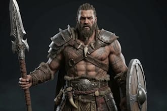 create 3d game characters for rpg, fps, VR and aaa game projects