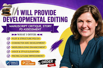 provide developmental editing, childrens chapter books and middle grade novels
