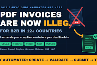 automate e invoicing compliance with peppol  factur x and ubl xml