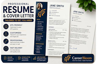 write a professional resume and cover letter