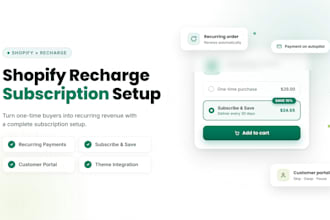 create recurring subscriptions in shopify using recharge