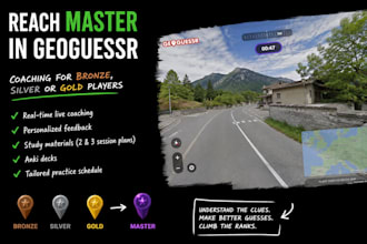 coach you to master or champion in geoguessr