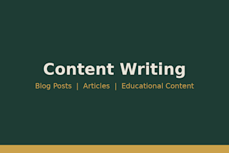 write engaging content and blog articles