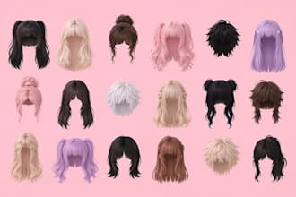 create custom roblox ugc anime hair in blender