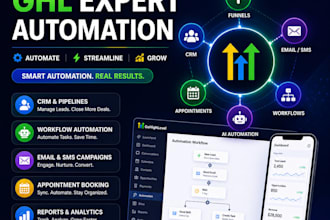 setup gohighlevel automation, CRM workflow,  ghl automation