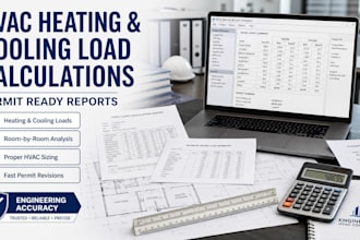perform hvac heating and cooling load calculation for permit